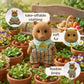 OLEOCA Family Brown Squirrel Figures - Set of 2 Collectible Flocked Mini Dolls with Removable Clothes, Dollhouse Pretend Play Set for Kids Ages 3+