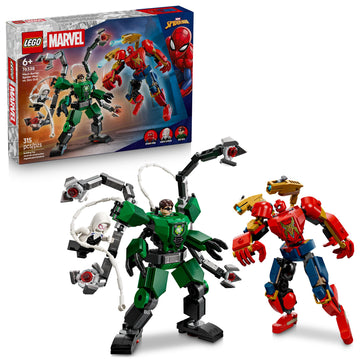 LEGO Marvel Mech Battle: Spider-Man vs. Doc Ock Building Toys for Kids - Super Hero & Villain Poseable Mech Toys W/3 Marvel Minifigures for Kids