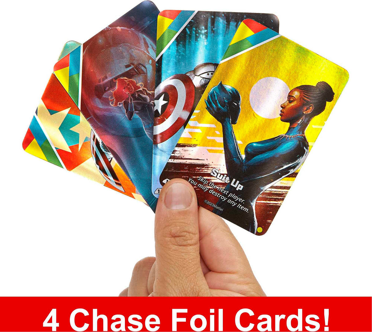 Mattel Games UNO Ultimate Marvel Card Game with 4 Character Decks, 4 Collectible Foil Cards & Special Rules, 2-4 Players, 2nd Edition