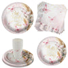 Butterfly Baby Shower Party Supplies - 64 Piece Spring Baby Shower Tableware Set Includes Large 9" Dinner Plates and 8" Dessert Paper Plates Napkins