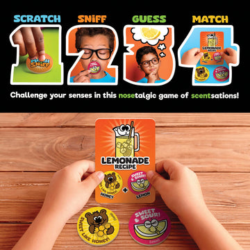 Schylling Match 'N Sniff Sweet & Smelly - Fun Family Matching Game for 2 to 5 Players - Smell, Sniff, Guess, Match - Ages 5 and Up - One Game
