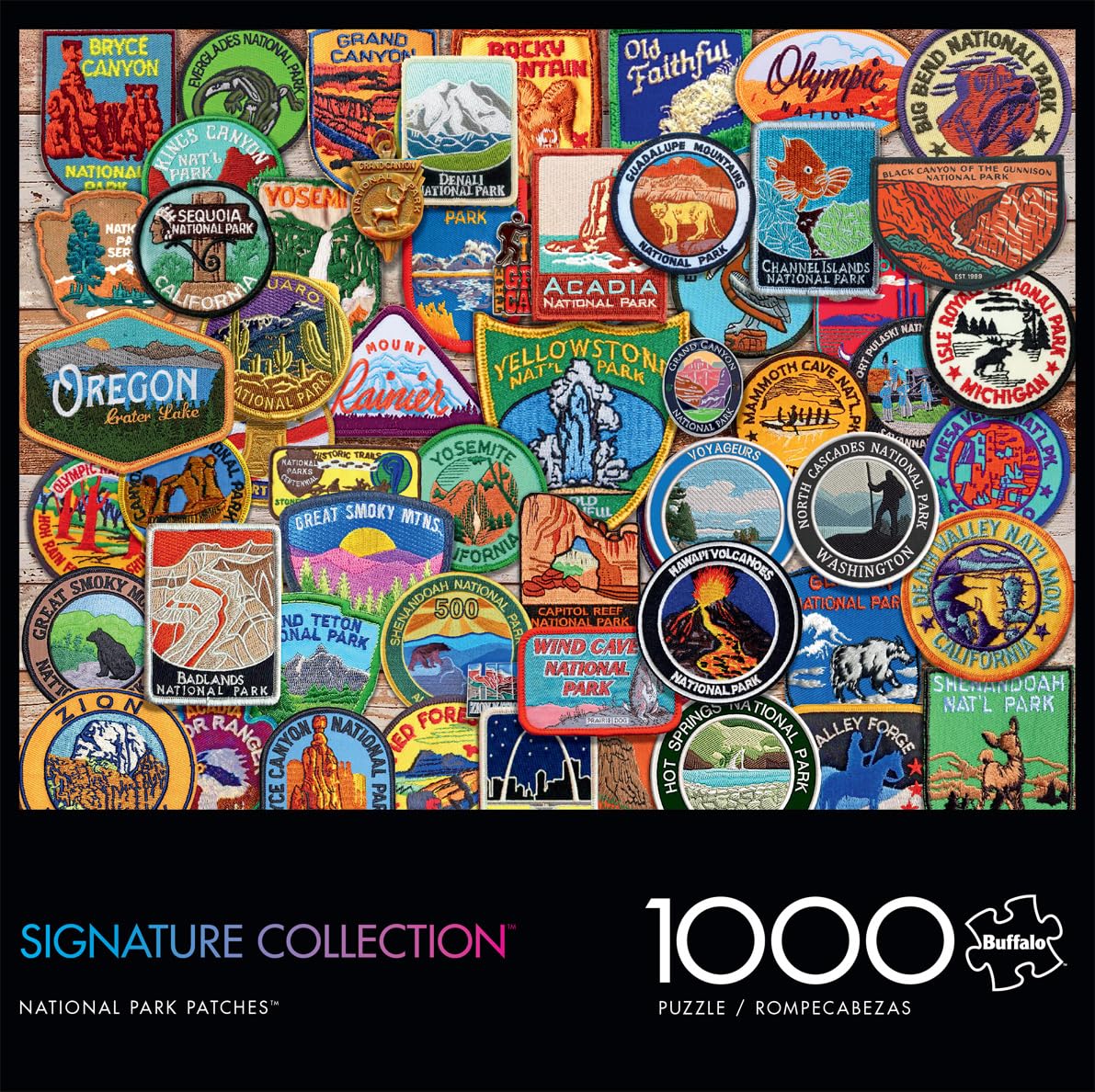 Buffalo Games - National Park Patches - 1000 Piece Jigsaw Puzzle for Adults