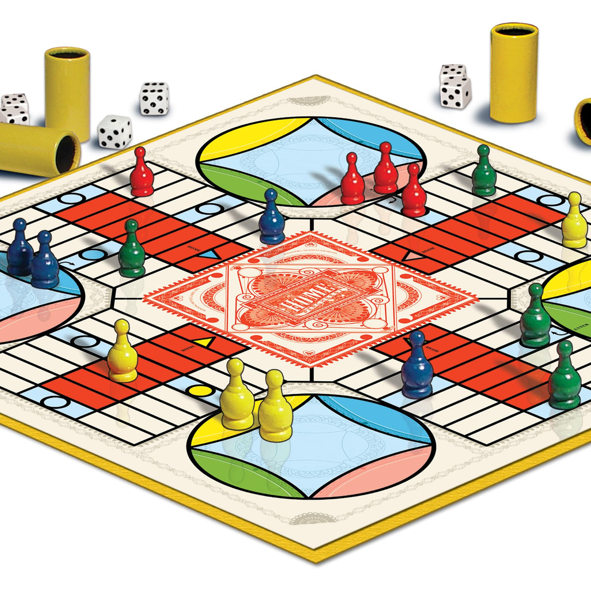 Parcheesi Royal Edition Board Game, Charming Graphics Board Game for 2-4 Players, Minimum Age 6 and Up, Number of Players: 2-4, by Winning Moves Games