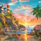 Ceaco - Ocean Fishing at Sunrise - 500 Large Piece Jigsaw Puzzle for Adults