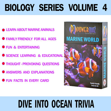 POWERQUIZ Marine World Biology Trivia Game for Kids & Adults