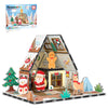 PicassoTiles Magnetic Tiles Gingerbread House Holiday Character Action Figures Santa, Snowman, Deer Winter Theme Construction Kit Magnet Building