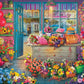 Majestic Colorful Flower Shop 1000 Piece Jigsaw Puzzle for Adults and Teens