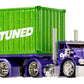 CarTuned™ Rig$ Container Case- Sneaky Pete, Purple and Green DieCast Truck, Style 2