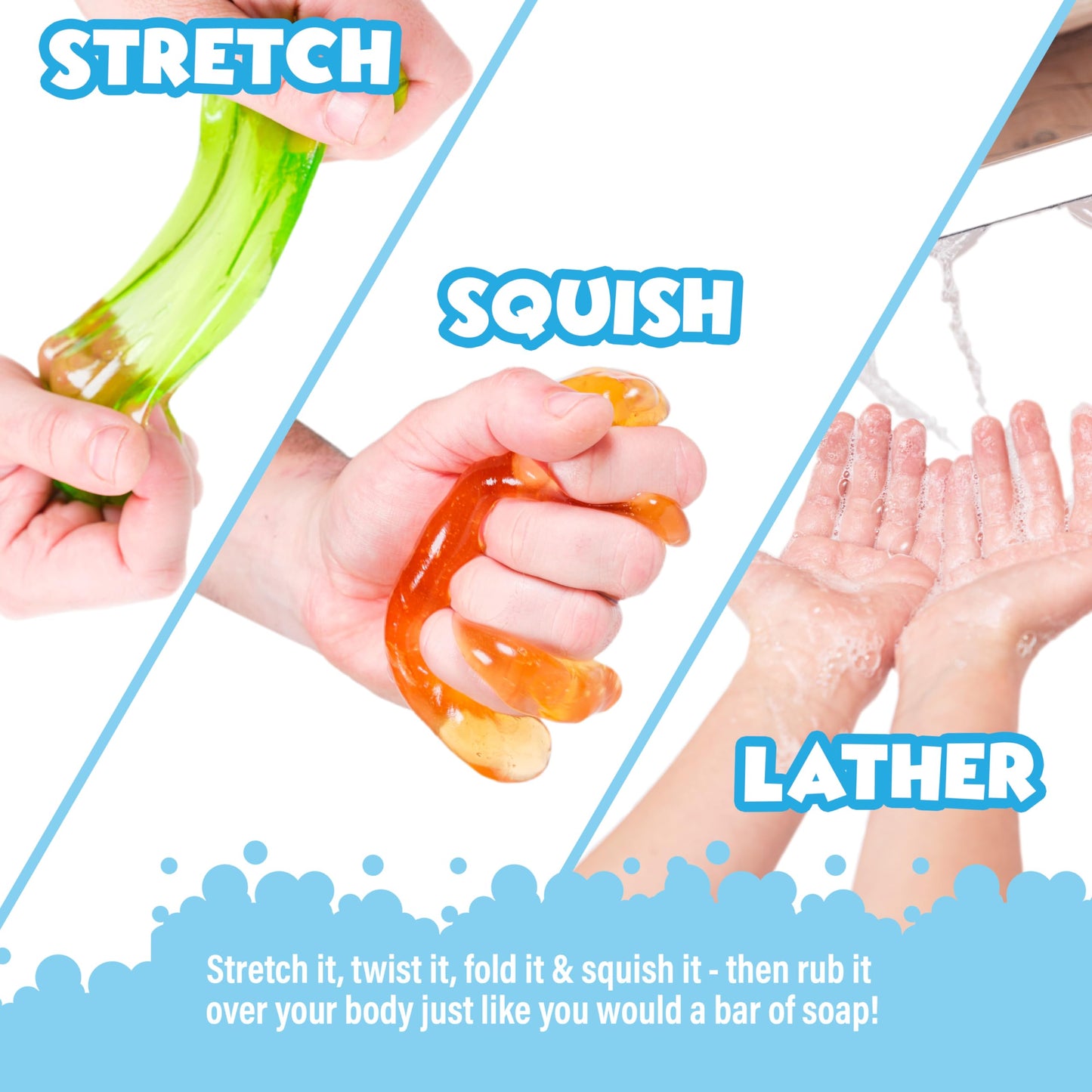 Tub Works® Super Goo Bath Slime™ Kids Soap Bath Toy, 6 Pack, Classic