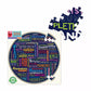 eeBoo 500 Piece Puzzle - 100 Great Words Jigsaw Puzzle for Adults, Circular with 23" Diameter Made with Recycled Board & Vegetable-Based Ink