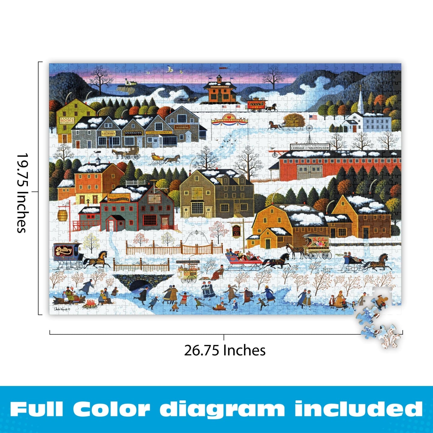 Buffalo Games - Charles Wysocki Hickory Haven Canal - 1000 Piece Puzzle