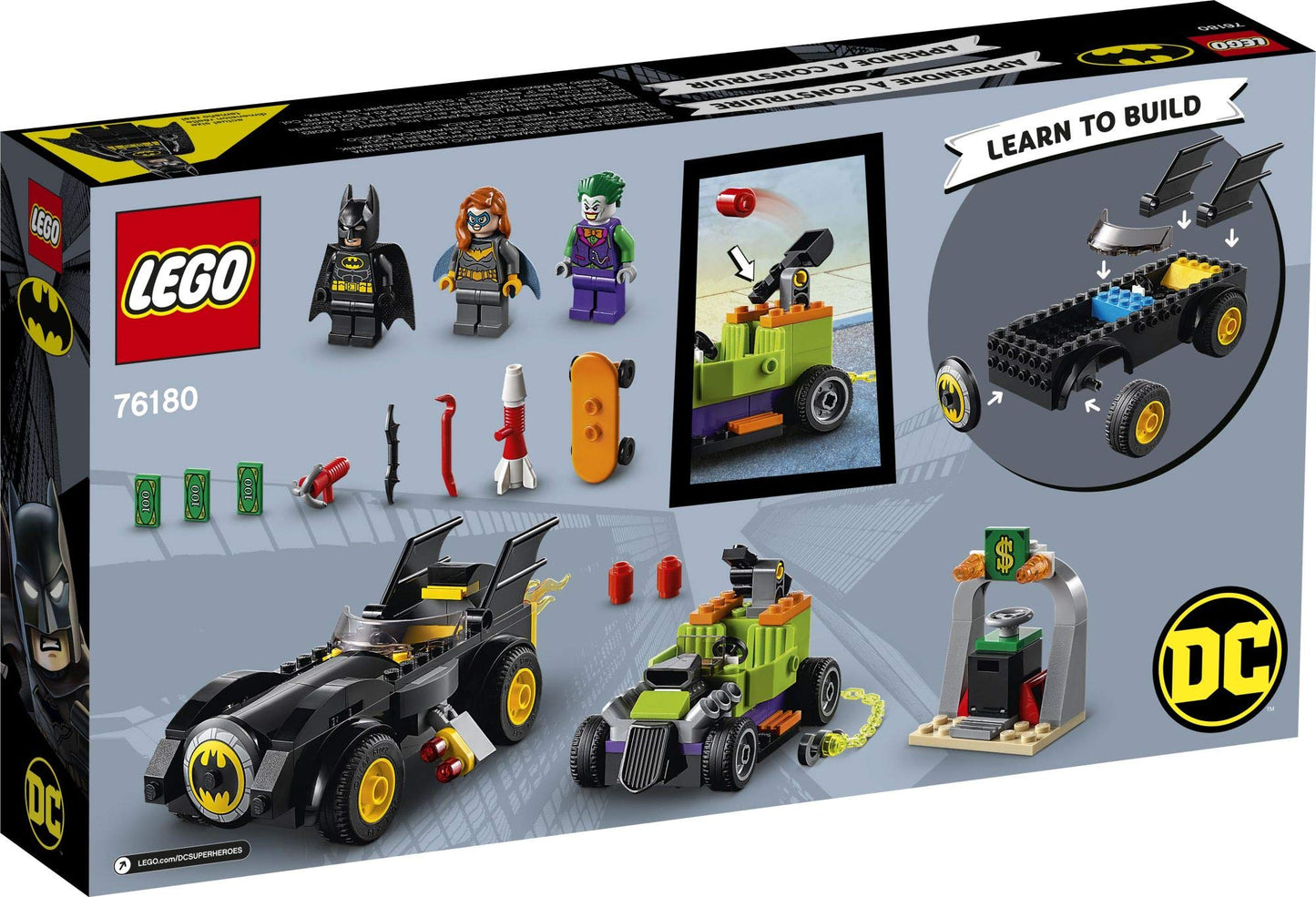 LEGO DC Batman: Batman vs. The Joker: Batmobile Chase Building Toy; Includes Batman, Batgirl and The Joker Minifigures Plus Buildable Batmobile