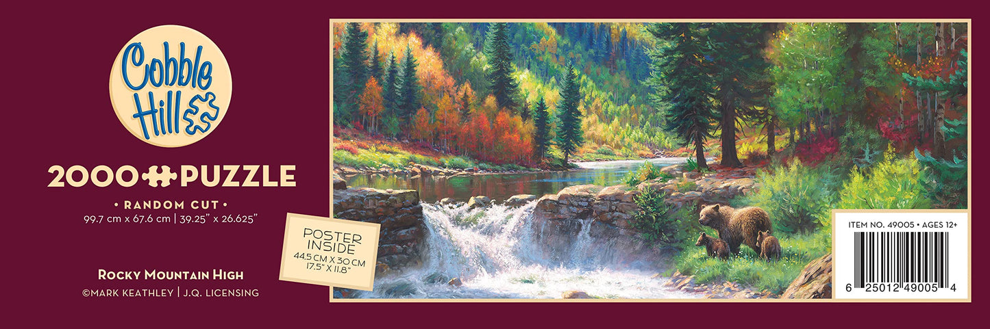 Cobble Hill 2000 Piece Puzzle - Rocky Mountain High - Sample Poster Included