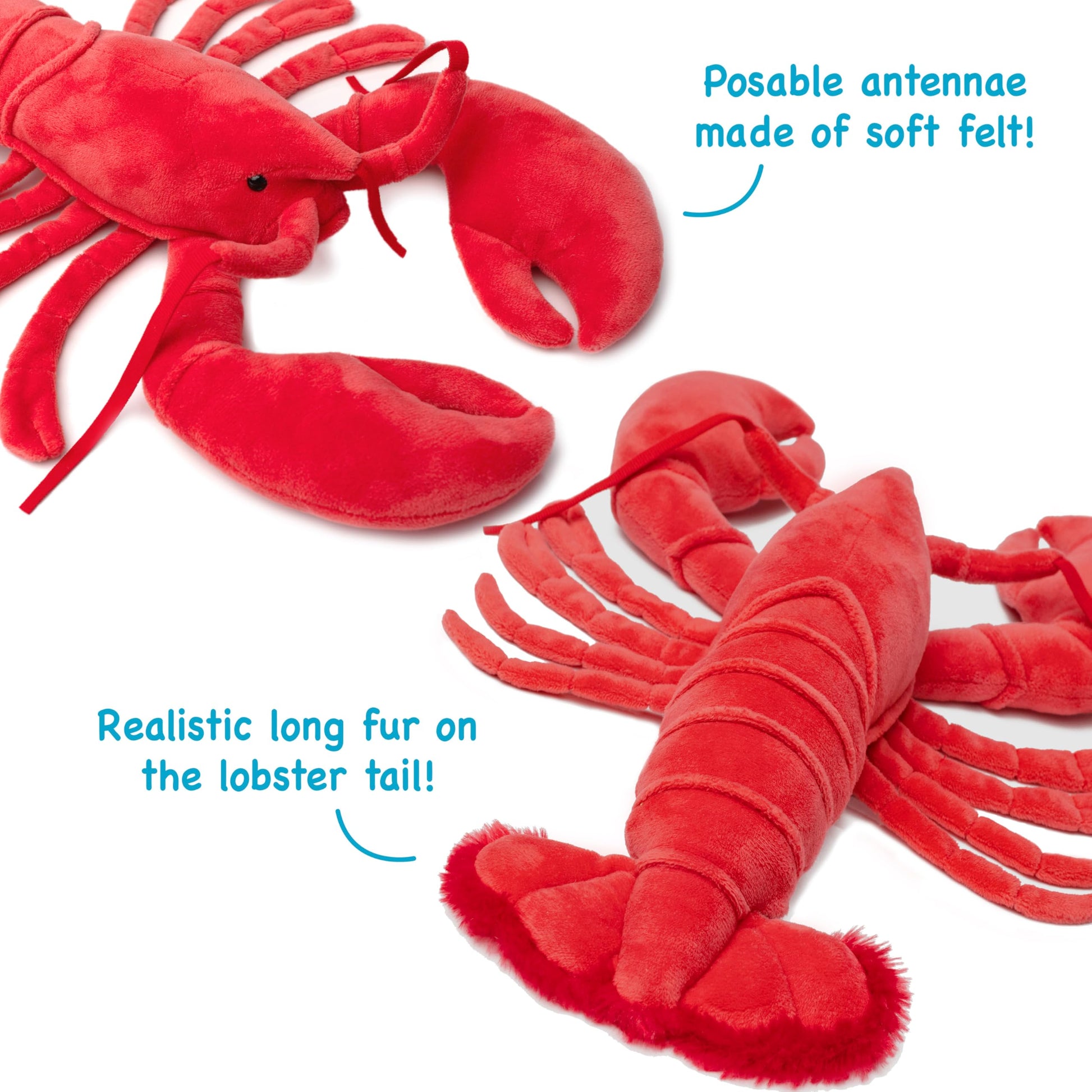 TigerHart Lenora The Lobster - 13 Inch Stuffed Animal Plush