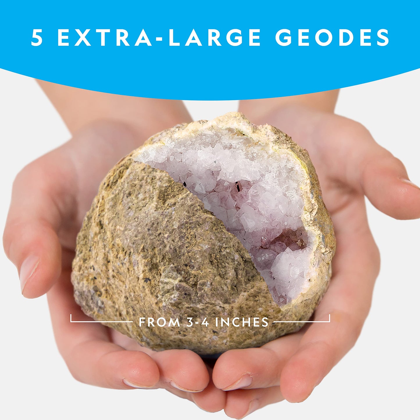 National Geographic Break Open 5 Jumbo Geodes Earth Science Kit for Kids