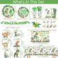 318 Pcs Dinosaur 4th Birthday Decorations for Boy, Dino Roar I'm Four Party Supplies, 20 Serves Include Plates, Cups, Napkins, Backdrop, Tablecloth