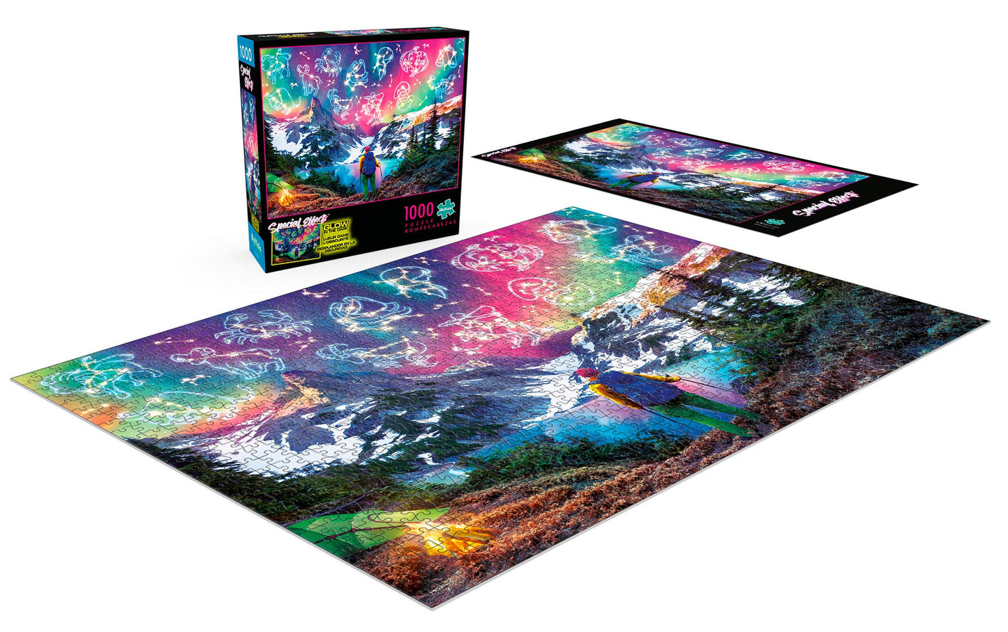 Buffalo Games - Zodiac Mountain - Glow in The Dark - 1000 Piece Jigsaw Puzzle for Adults Challenging Puzzle Perfect for Game Nights - Finished Size is