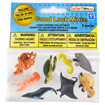Safari Ltd Sea Life Pack - Mini Figures of Marine Life - Educational Toy Set for Boys, Girls, and Kids Ages 5+