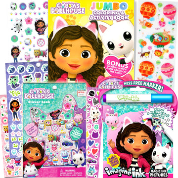 Gabby's Dollhouse Coloring Books Set for Girls - Bundle with Imagine Ink Kids Coloring Activity Book and More