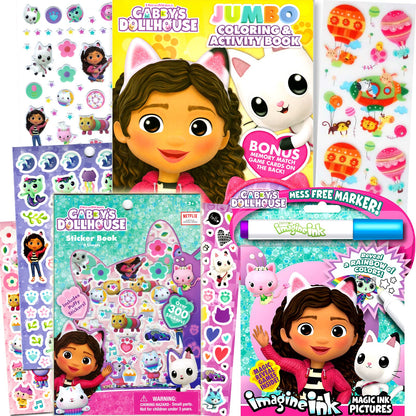 Gabby's Dollhouse Coloring Books Set for Girls - Bundle with Imagine Ink Kids Coloring Activity Book and More