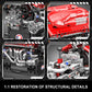 Mould King 10226 V12 Engine Model Kit That Run, 12-Cylinder Supercar Engine Building Blocks Sets with Motor, Building Your Own Supercar Engine Toy