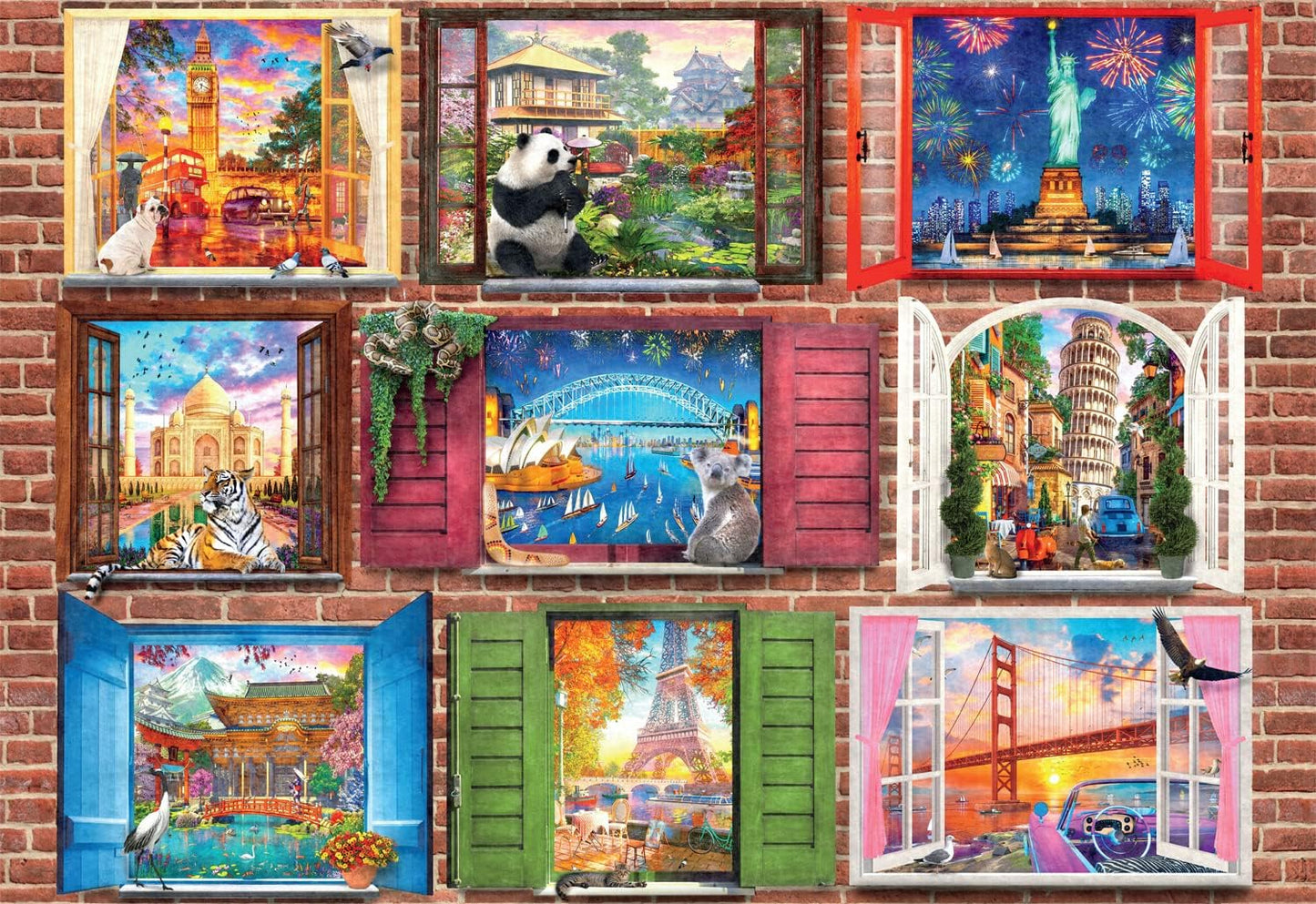Buffalo Games - Dominic Davison - Windows Open to The World - 1500 Piece Jigsaw Puzzle for Adults -Challenging Puzzle Perfect for Game Nights