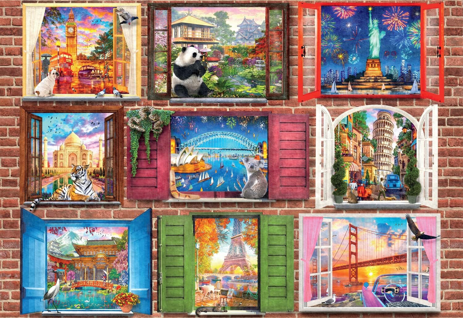 Buffalo Games - Dominic Davison - Windows Open to The World - 1500 Piece Jigsaw Puzzle for Adults -Challenging Puzzle Perfect for Game Nights