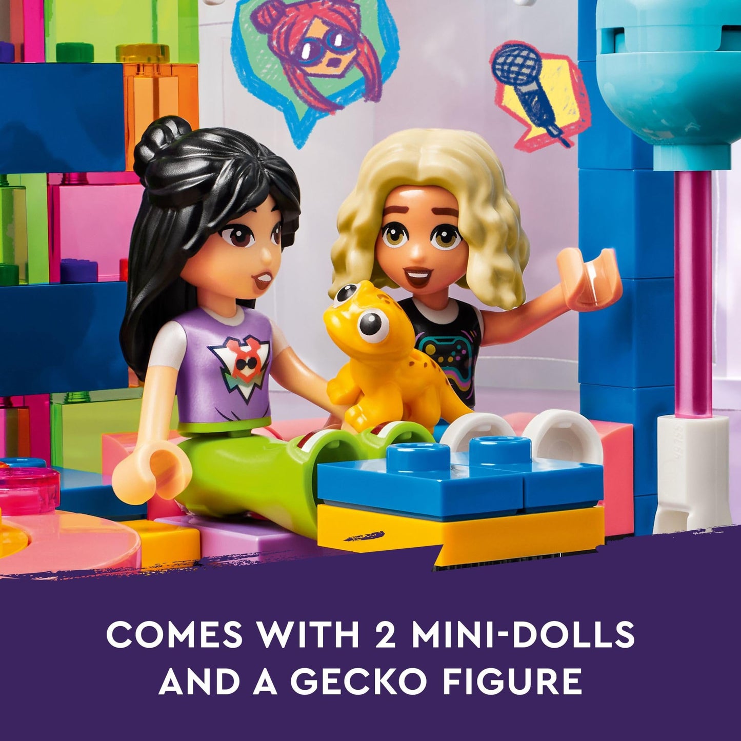 LEGO Friends Karaoke Music Party Set, Pretend Play Toy for Kids, Girls and Boys Ages 6 Years and Up Who Love Singing, Includes Mini-Doll Characters