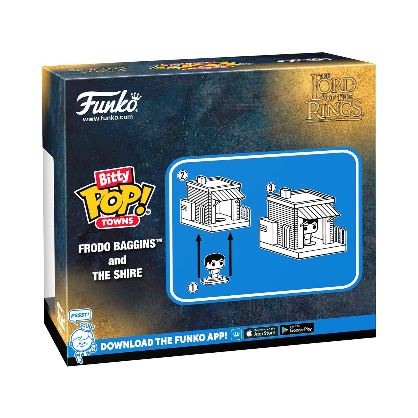 Funko Bitty Pop! Town: Lord of the Rings - Frodo Baggins with the Ring and the Shire - Collectable Vinyl Figure - Gift Idea - Official Merchandise