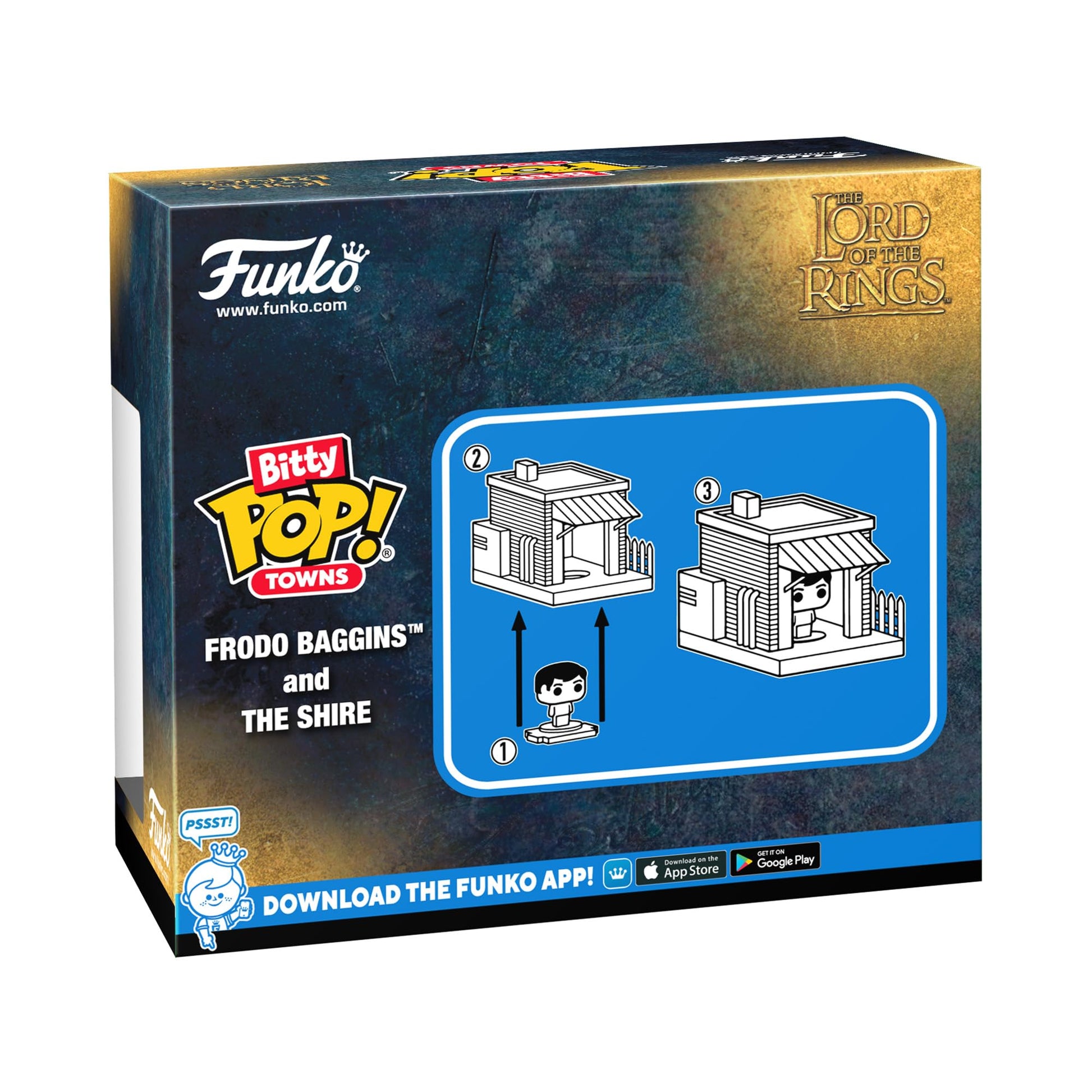 Funko Bitty Pop! Town: Lord of the Rings - Frodo Baggins with the Ring and the Shire - Collectable Vinyl Figure - Gift Idea - Official Merchandise