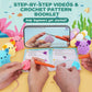 Crochetta Crochet Kit for Beginners, Crochet Starter Kit w Step-by-Step Video Tutorials, Beginner Crochet Kit for Adults Kids Women Men Complete Kit