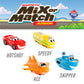 POPULAR PLAYTHINGS Magnetic Vehicles for Toddlers 1-3, Mix or Match Car Toys, Set of 4 Gift for Kids - Vehicles Junior