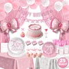 Pink Bow Birthday Decorations, Baby Shower Decorations, Coquette Birthday Decorations, Pink Balloons, Decoracion De Cumpleaños Para Mujer, Pink Happy