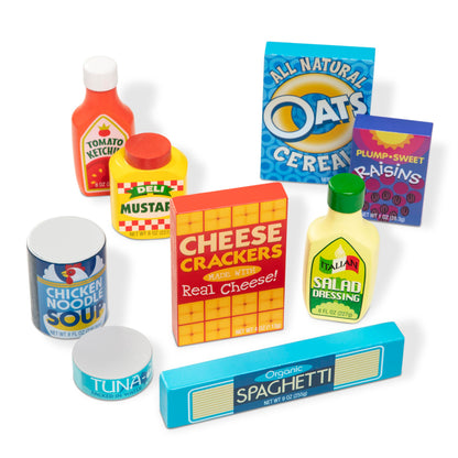 Melissa & Doug Wooden Pantry Products Play Food Set (9 pcs)