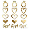 Engaged Cupcake Toppers Gold - Engagement Ring & Heart for Engagement Party Decorations, Bridal Shower Cupcakes, Dessert Table, Engagement Celebration