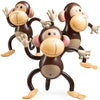 Large Inflatable Monkey (Pack of 3) 27-Inch Monkeys for Baby Shower, Safari, Jungle Themed Birthdays, Blow Up Animal Party Favors and Decorations