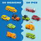 JOYIN 20PCS Die Cast Pull Back Cars, Metal Toy Cars, Car Toys Bulk, Vehicle Set for Toddlers, Kids Party Favors, Cake Toppers, Stocking Stuffers, Race