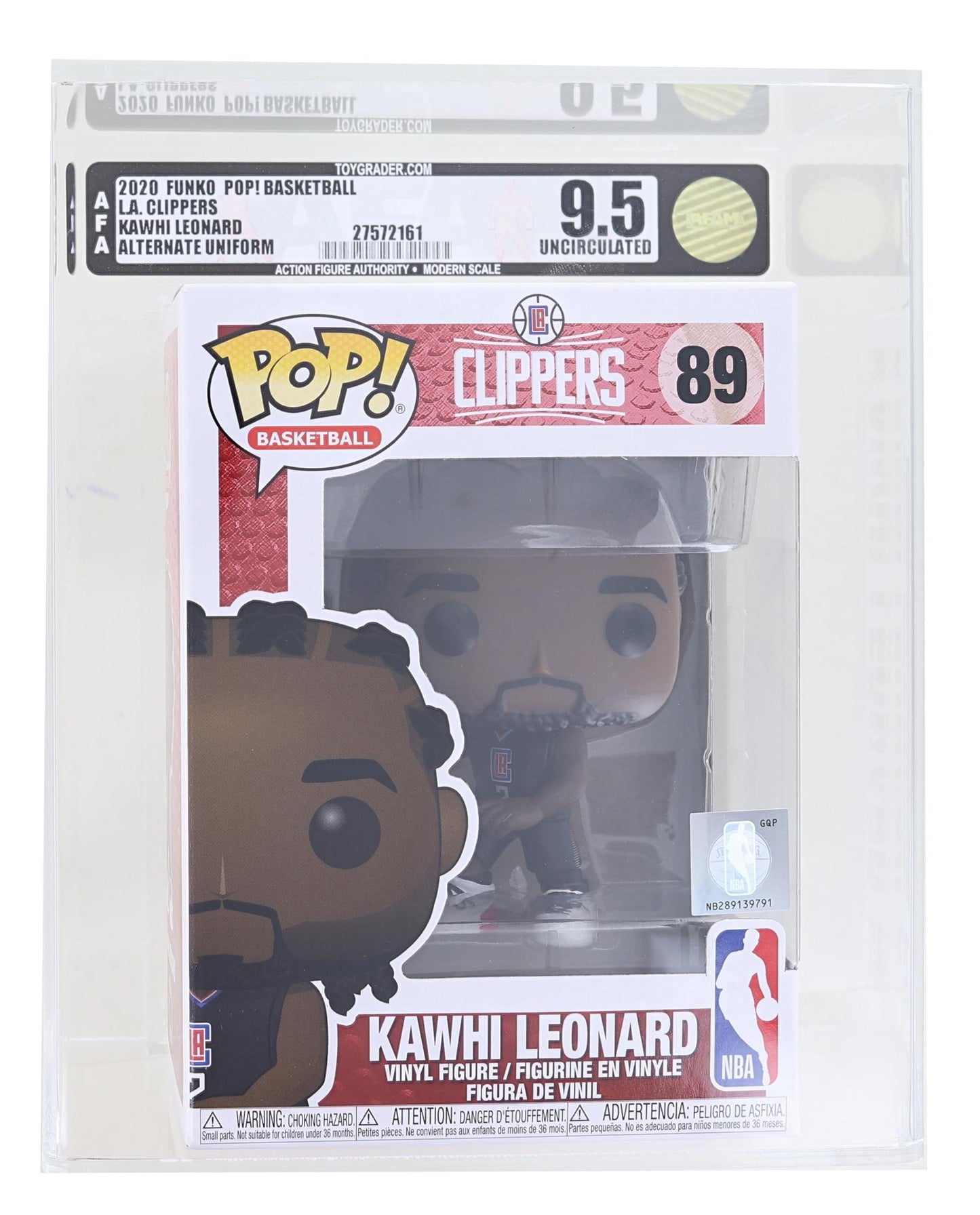 Funko LA Clippers NBA POP Vinyl Figure | Kawhi Leonard (Alternate) Graded AFA 9.5