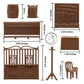 BMC Classic Marx Western Town Furniture 42pc Plastic Cowboy Playset Accessories