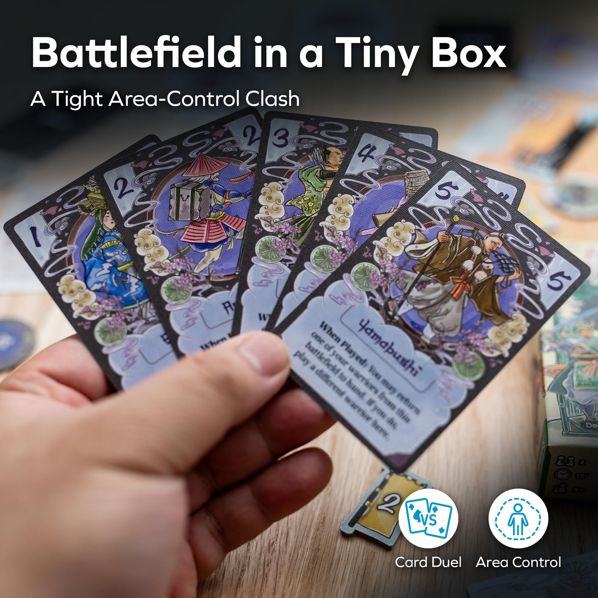 Allplay for The Emperor Card Game for 2 Players Or Couples - A Tight, Tricky, Area Control Duel - Fight Over Control of Seven Battlefields - 15 Min 2