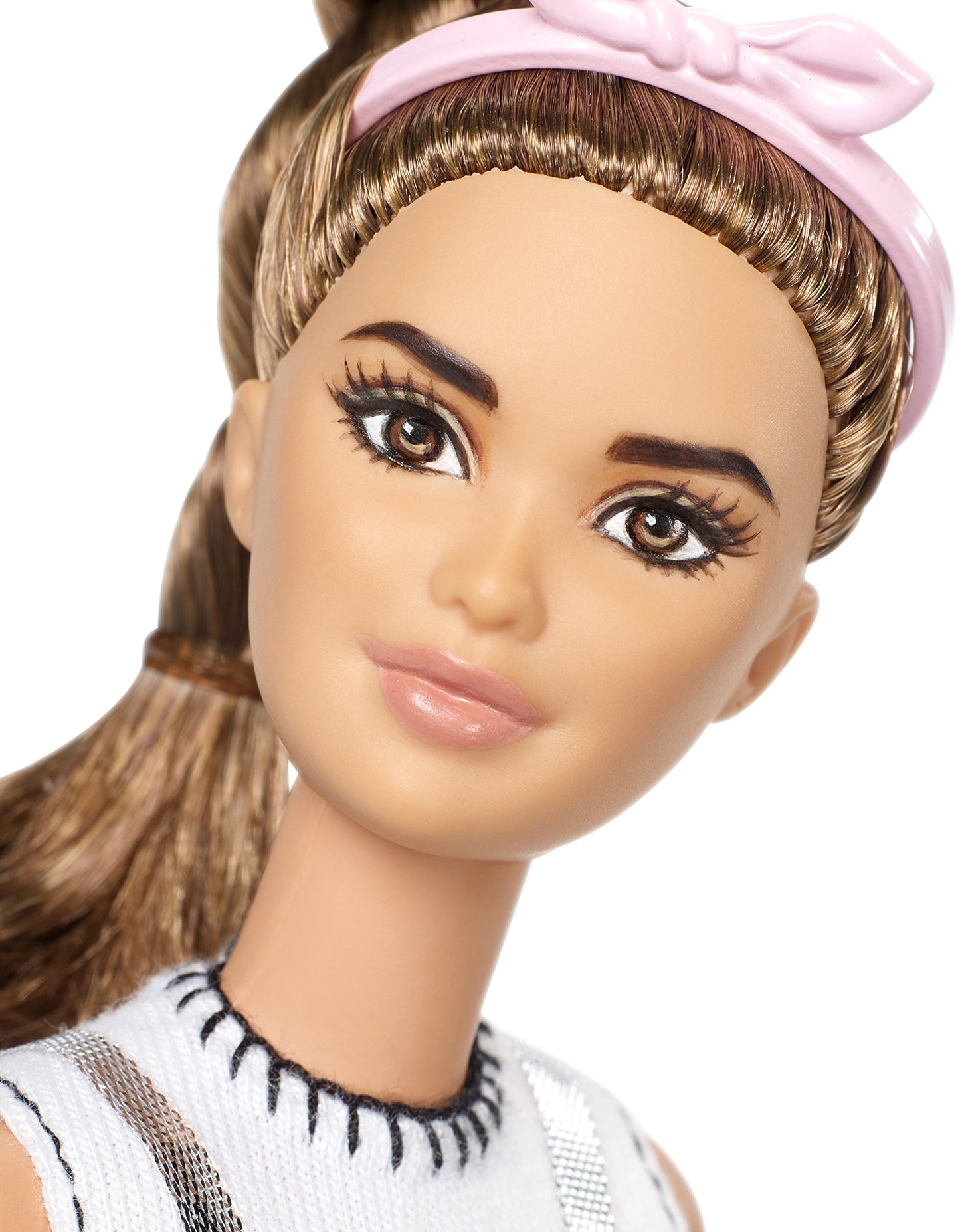 Barbie Fashionistas Doll #62 with Metallic Denim Skirt Overalls