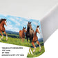 Creative Converting Wild Horse Plastic Tablecloth, 1 ct, Multi-Colored, 54 in x 102 in, 1 ct