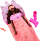 Barbie Party Unboxed Doll & Accessories, Sleepover Reveal Series with 7 Surprises Including Glow-in-The-Dark Activity Pink Pajama Doll