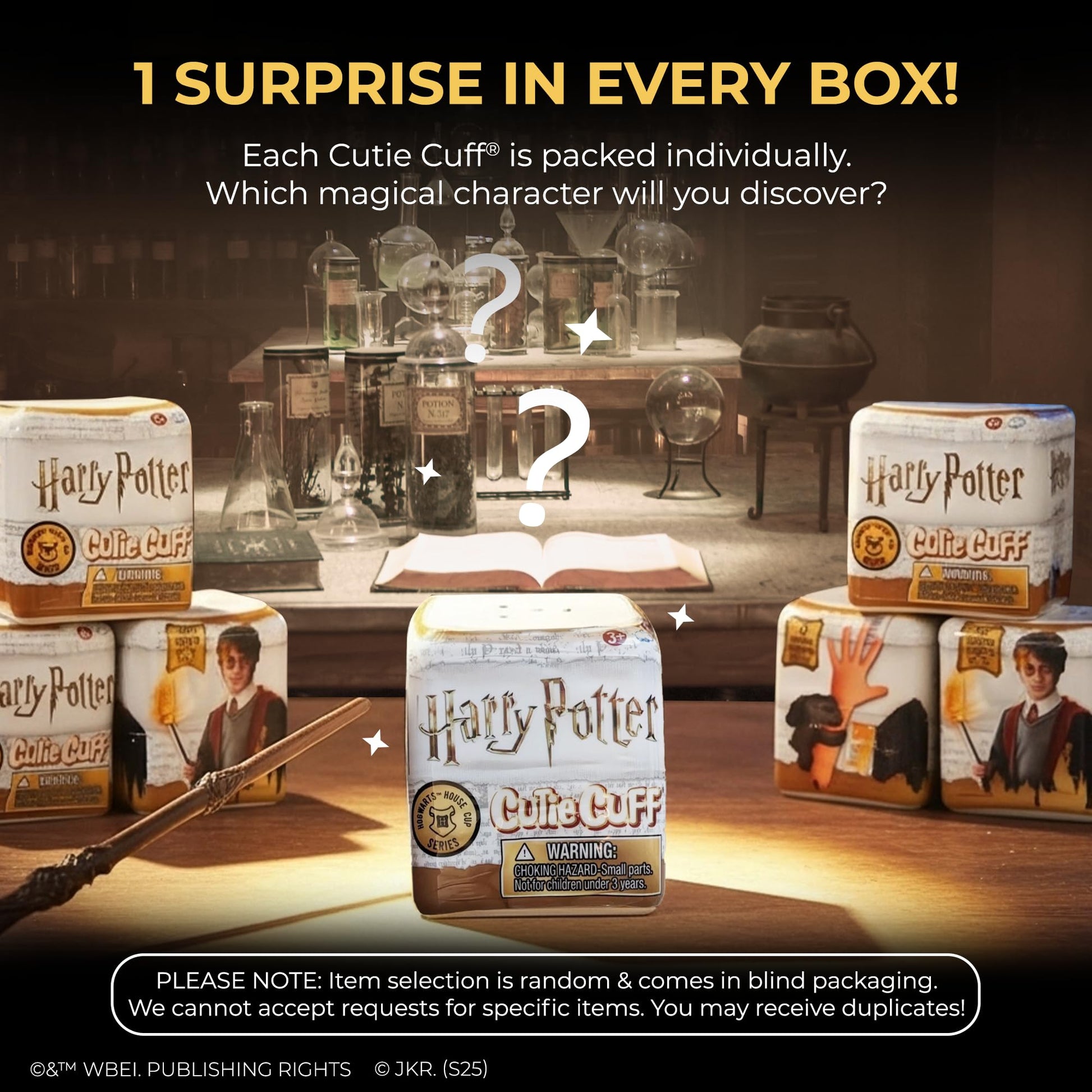Harry Potter Cutie Cuff - Mystery Plush Slap Band Bracelet House Cup Series