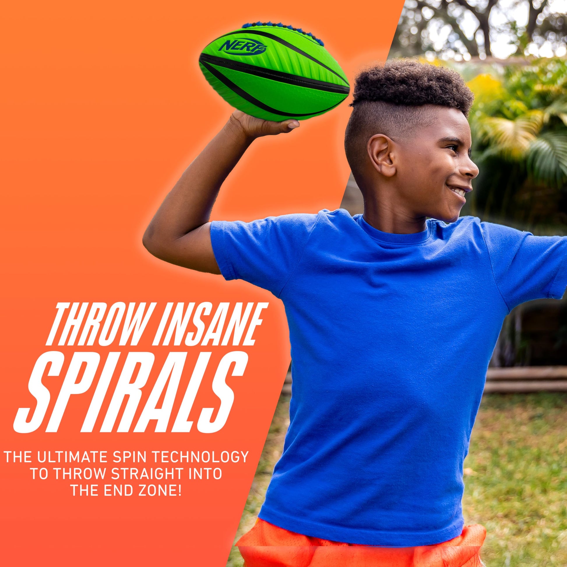 Franklin Sports NERF Spiral Grip Spacelace Football - Junior