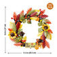 Brickcraft Harvest Wreath Brick Building Kit, 382 Pieces | DIY Autumn & Halloween Home Décor | 2-in-1 Fall Wreath & Garland Craft | Festive