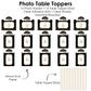 Big Dot of Happiness Birthday Photo Centerpiece Kit - Gold Party Decoration Display Set, 15 Double-Sided Photo Table Toppers with Sticks, Custom 4x6