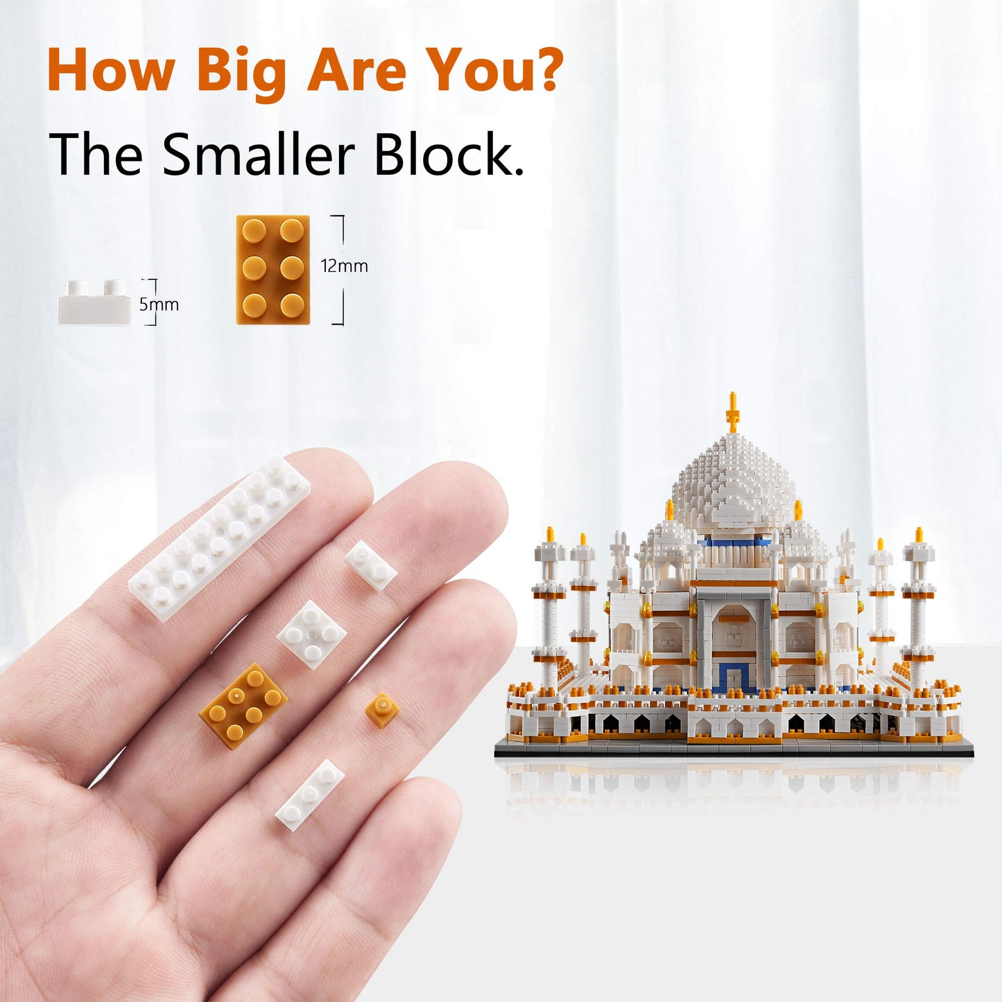 DOLBLOCK Micro Mini Blocks Architecture Taj Mahal Building Set Landmarks Collection Model Kits Idea Toys Present for Adults and Kids Age of 14+ 3950