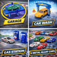 My First Speed Racing Assembly Track Builder Toy Playset - Starter Kit with 6 Diecast Cars, Accessories for Kids