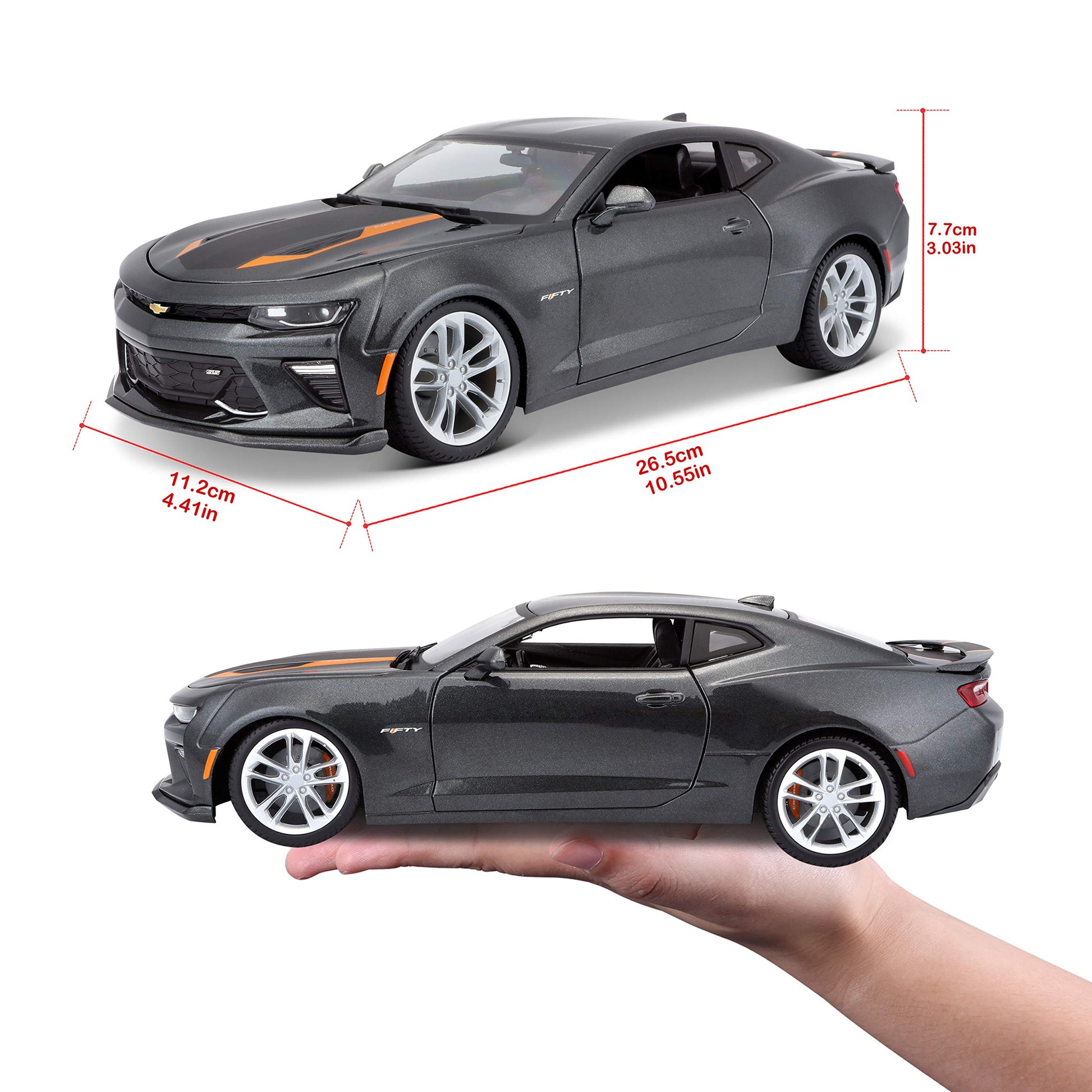 Maisto 1:18 SE 2017 50th Anniversary Chevrolet Camaro (Metallic Gray)